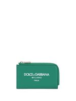 Dolce & Gabbana portefeuille zippé à logo imprimé - Vert