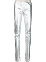 Rick Owens pantalon droit à effet métallisé - Argent