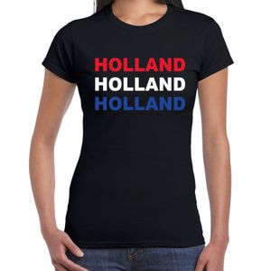 Holland / Nederland fan t-shirt zwart voor dames