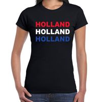 Holland / Nederland fan t-shirt zwart voor dames - thumbnail