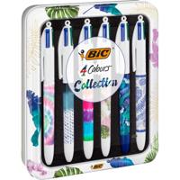 Bic Colours Tie - Dye 4-kleurenbalpen, medium, klassieke inktkleuren, doos van 6 stuks