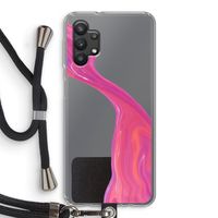Paarse stroom: Samsung Galaxy A32 5G Transparant Hoesje met koord