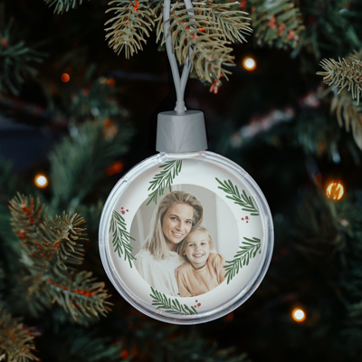 4 stuks kerstballen met foto