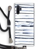 Ink Stripes: Samsung Galaxy Note 10 Plus Transparant Hoesje met koord