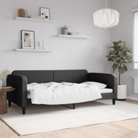Slaapbank 100x200 cm stof zwart