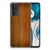 Motorola Moto G52/G82 | Bumper Hoesje | Donker Hout