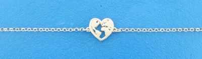 TFT Armband Zilver Hart 1,8 mm 16 + 3 cm
