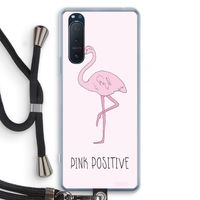 Pink positive: Sony Xperia 5 II Transparant Hoesje met koord
