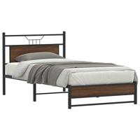 Bedframe zonder matras 107x203 cm spaanplaat bruin eikenkleurig
