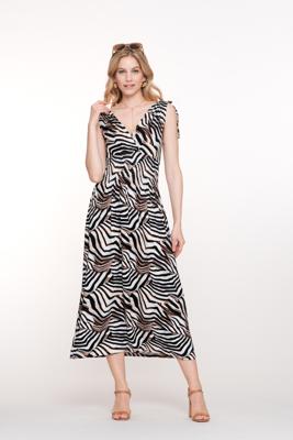 Geisha Dress Smock Jersey Aop 57367-60 Mila Jurk 10 Pr.10-25-2 Off-white/black