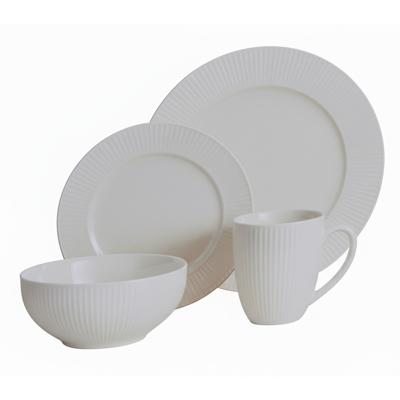 Servies set Oxford - 16-delig - wit - porselein - dinerservies - tafelservies - 4 personen