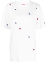 Kenzo logo-embroidered lyocell T-shirt - Blanc - thumbnail