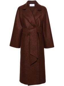 Harris Wharf London manteau en laine vierge à taille ceinturée - Marron