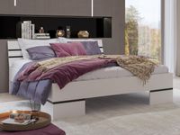 Tweepersoonsbed VOLANI 160x200 cm wit/hoogglans wit - thumbnail