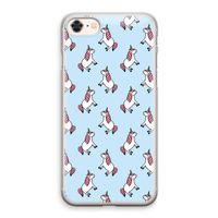 Eenhoorns overal: iPhone 8 Transparant Hoesje