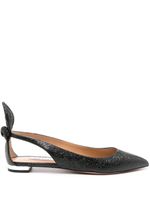 Aquazzura ballerines Bow Tie en cuir - Noir - thumbnail