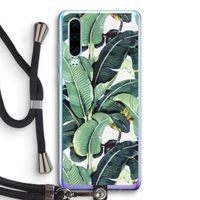 Bananenbladeren: Huawei P30 Transparant Hoesje met koord