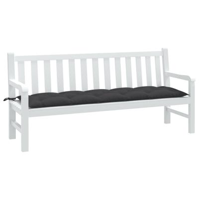 VidaXL Tuinbankkussen 180x50x7 cm stof gemêleerd antracietkleurig