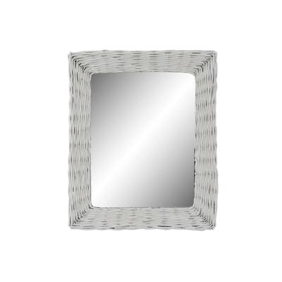 Wandspiegel DKD Home Decor Wit Cottage Gevlochten 53,5 x 4 x 62,5 cm