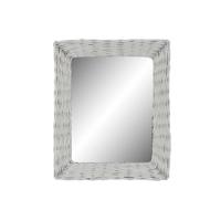Wandspiegel DKD Home Decor Wit Cottage Gevlochten 53,5 x 4 x 62,5 cm