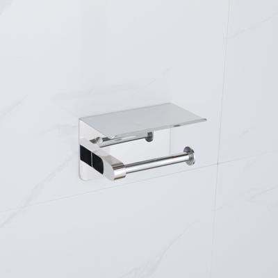 Fortifura Calvi - toiletrolhouder - met plateau - chroom SW1183056