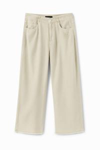 Cropped culotte-broek van 100% Lyocell - WHITE - 40