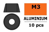 Aluminium Washer voor M3 Socket Head Screws (BD: 8mm) - Gun Metal - 10st - thumbnail