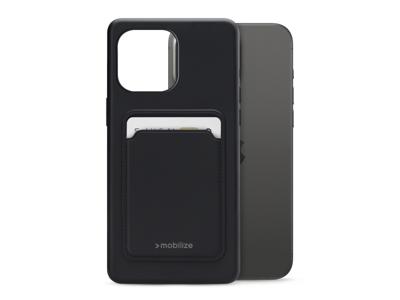 Mobilize Mobilize Rubber Gelly Card Case Apple iPhone 15 Pro Max Matt Black
