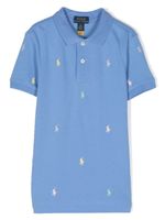 POLO RALPH LAUREN KIDS polo à motif Polo Pony brodé - Bleu - thumbnail