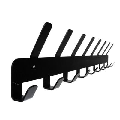 Ruhhy Kapstok - zwart - metaal - 17 haken - wandkapstok - B48 cm