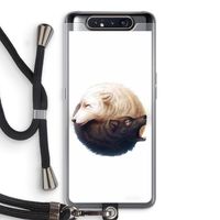 Yin Yang Wolves: Samsung Galaxy A80 Transparant Hoesje met koord