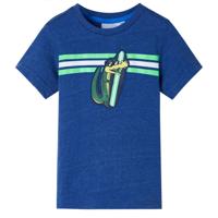 VidaXL Kindershirt 128 gemêleerd donkerblauw