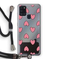 Ondersteboven verliefd: Samsung Galaxy A21s Transparant Hoesje met koord