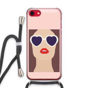 Red lips: iPhone SE 2020 Transparant Hoesje met koord