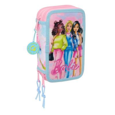 Schooletui met Accessoires Barbie Painterly Roze Hemelsblauw 12,5 x 19,5 x 5,5 cm 37 Onderdelen