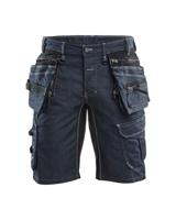Blåkläder X1900 short denim stretch blauw/zwart maat 50