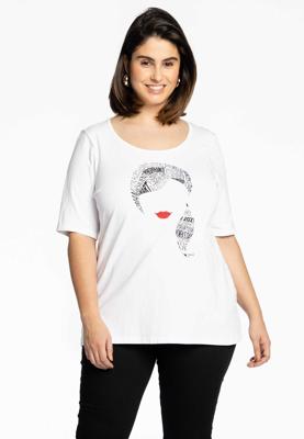 Yoek T-Shirt relax &apos;female figure&apos; | Wit | Maat 58/60