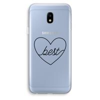 Best heart black: Samsung Galaxy J3 (2017) Transparant Hoesje