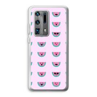 Smiley watermeloenprint: Huawei P40 Pro Plus Transparant Hoesje