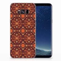 Samsung Galaxy S8 Plus TPU bumper Batik Brown - thumbnail