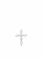 Djula bijou d'oreilles Cross en or rose 18ct ornée de diamants - Argent - thumbnail