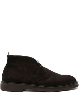 Officine Creative bottines en daim à lacets - Marron
