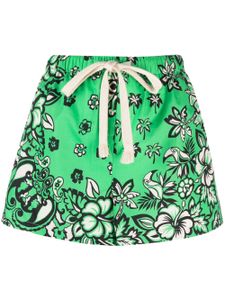 RED Valentino Shorts met bloemenprint - Groen