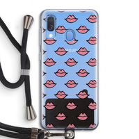 Lipjes: Samsung Galaxy A40 Transparant Hoesje met koord Lipjes: Samsung Galaxy A40 Transparant Hoesje met koord