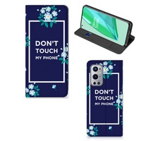 OnePlus 9 Pro Design Case Flowers Blue DTMP - thumbnail