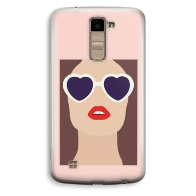 Red lips: LG K10 (2016) Transparant Hoesje