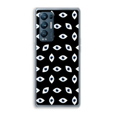 Eyes pattern: Oppo Find X3 Neo Transparant Hoesje