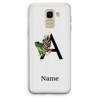 Charcoal Flora: Samsung Galaxy J6 (2018) Transparant Hoesje