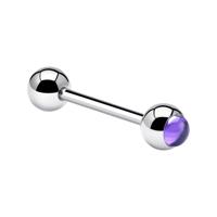 Barbell met Cabochon Balls Chirurgisch Staal 316L Barbells - thumbnail