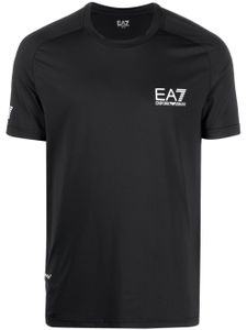 Ea7 Emporio Armani t-shirt en coton à logo imprimé - Noir